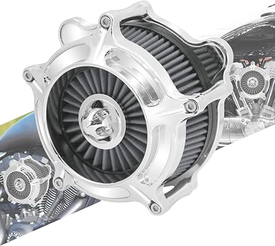 Air Cleaner Filter Aluminum Fit for Harley Touring Road King Street Glide Softail Sportster Dyna Chrome Housing Grey Element, A For Sportster XL 04-22