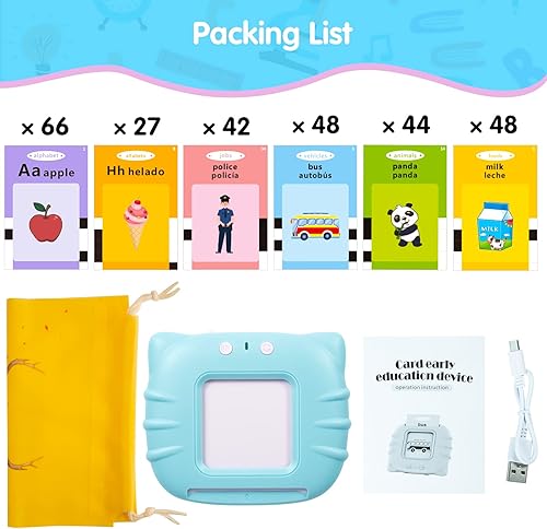 Miniatura 57 de QuTZ ABC - Tarjetas flash parlantes para niños pequeños de 2 a 4 años, juguetes de autismo, juguetes de terapia del habla, educativas ABC
