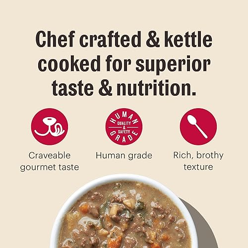 Miniatura 3 de The Honest Kitchen One Pot Stews Estofado de salmón y pollo a fuego lento con arroz integral y brócoli Alimento húmedo para perros, 10.5 oz x6