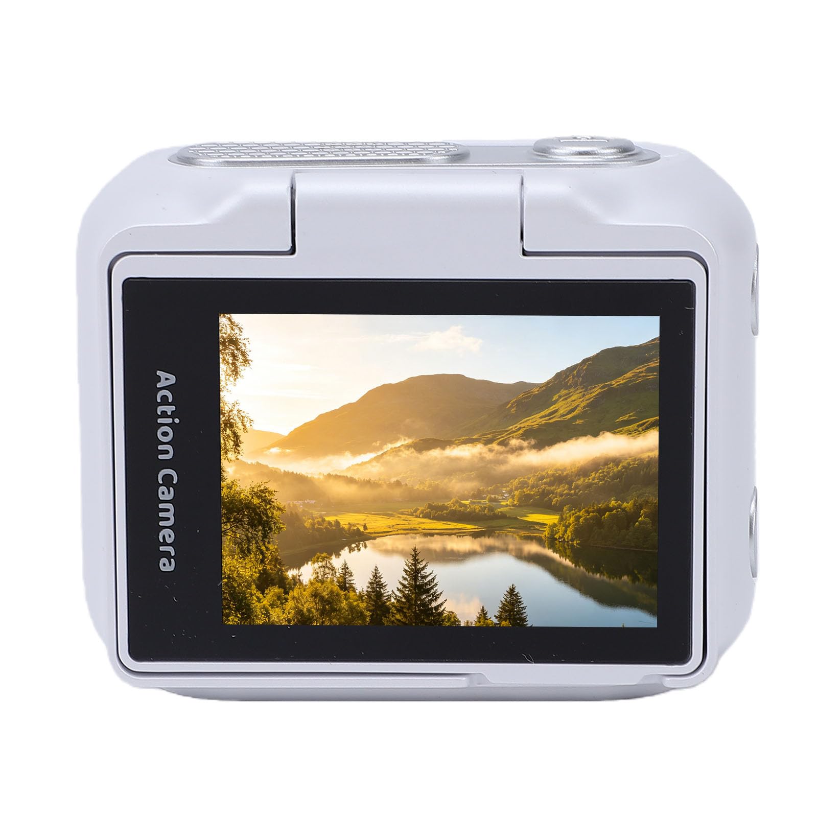 PUSOKEI Videocamera Action 4K con Schermo Ribaltabile, Magnetica e (WHITE) | Schermo Tattile da 2 Pollici, Rallentatore, Time Lapse, Rilevamento Movimento e Supporto Wi-Fi.