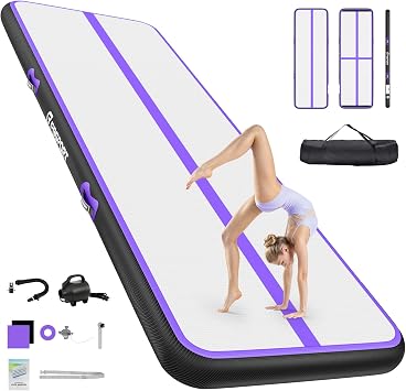 FBSPORT 6.6ft/10ft/13ft/16ft/20ft Inflatable Air Gymnastics Training Mat