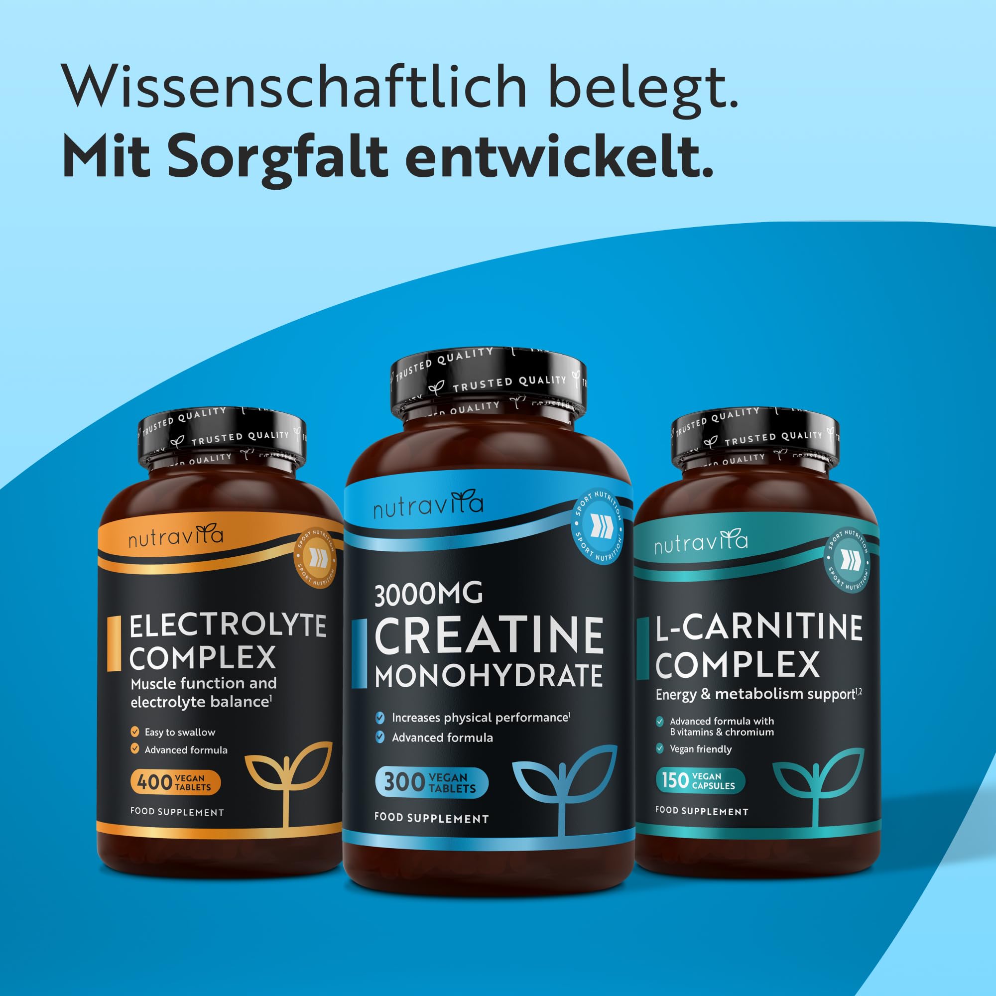 Nutravita Creatin Monohydrat 3000mg - 300 Kreatin Tabletten - 100 Tage – Ansicht 11