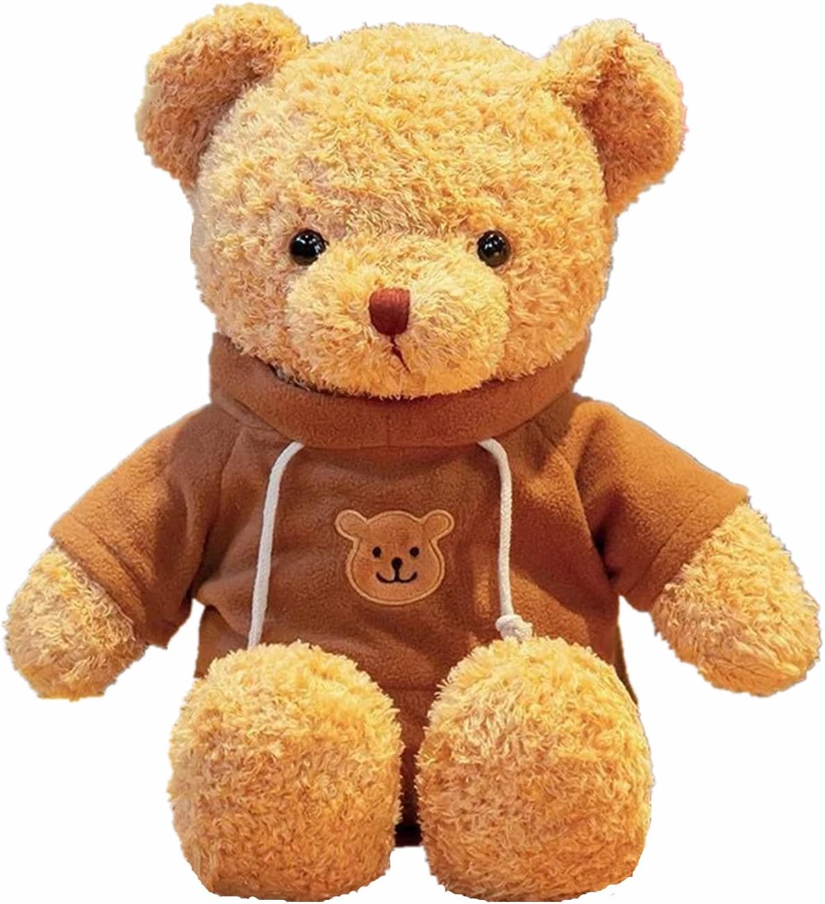 30 cm Teddy Bear Stuffed Toys Soft Plush Cute Teddy Bear with Hoodie Doll for Boys Girls (Brown)