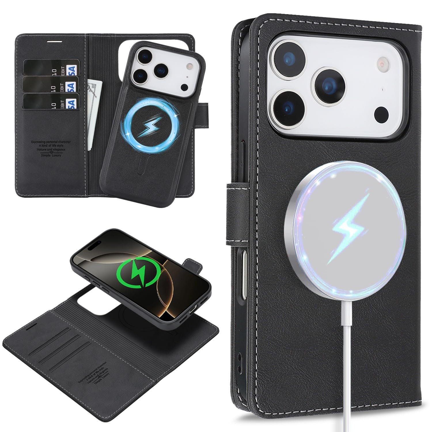 Coque iPhone 17 Pro Max portefeuille magnétique pour les trajets - 8