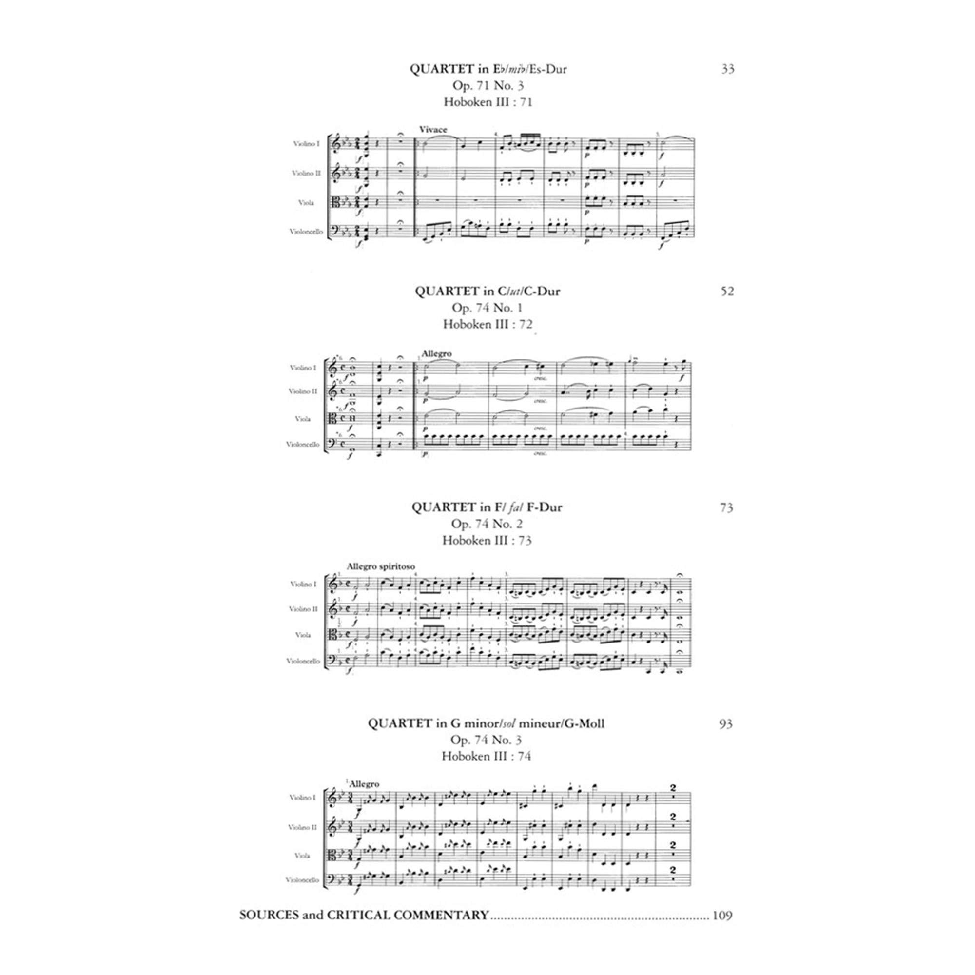 Kwartety strunowe op.71 i op.74