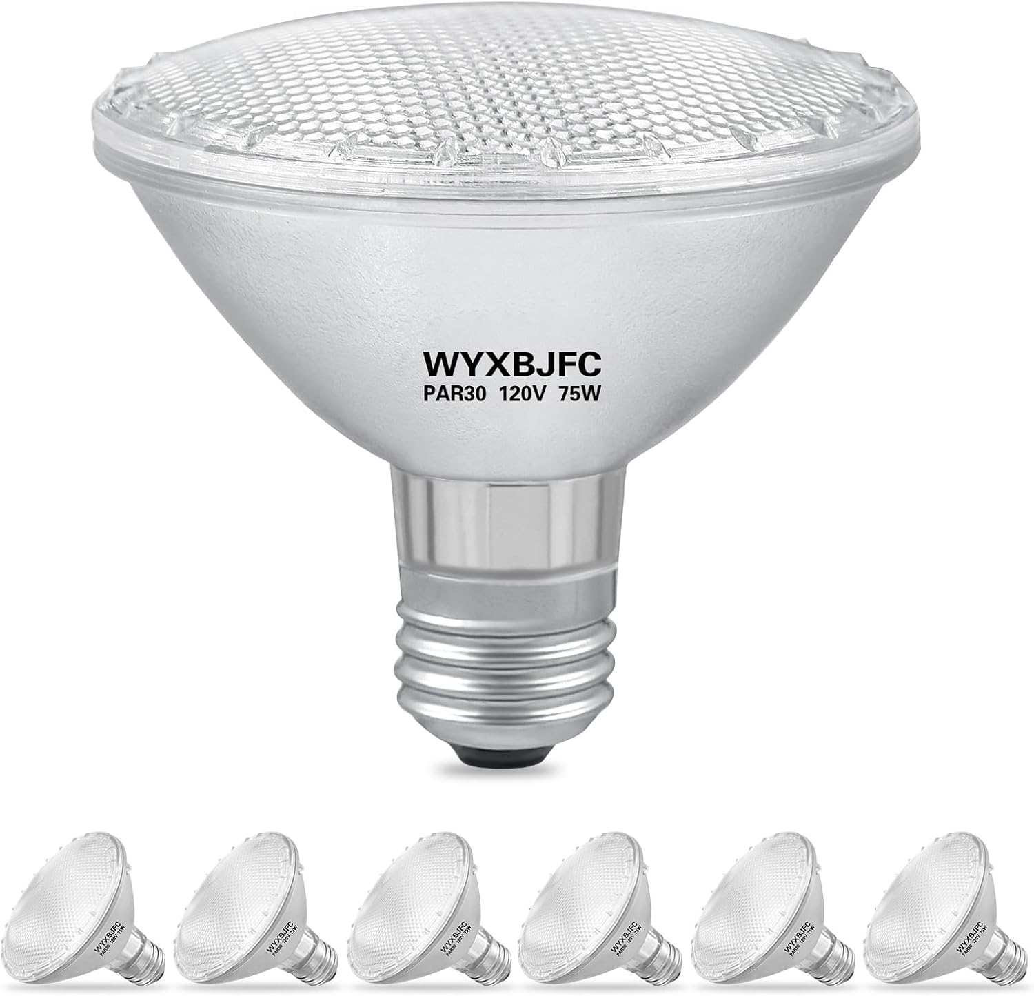 Par30 75W Halogen Light Bulbs - 6 Pack Short Neck Flood Light Bulbs, 3000K Warm White,Dimmable Halogen Bulbs with E26 Medium Base for Recessed Light Bulbs, Track Light