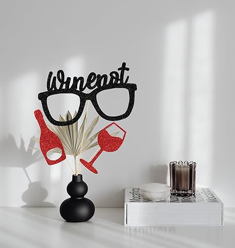 Miniatura 4 de Palitos de centro de mesa de fiesta de degustación de vinos, decoración de fiesta de cumpleaños con temática de whisky de Wine Time, vino antes de