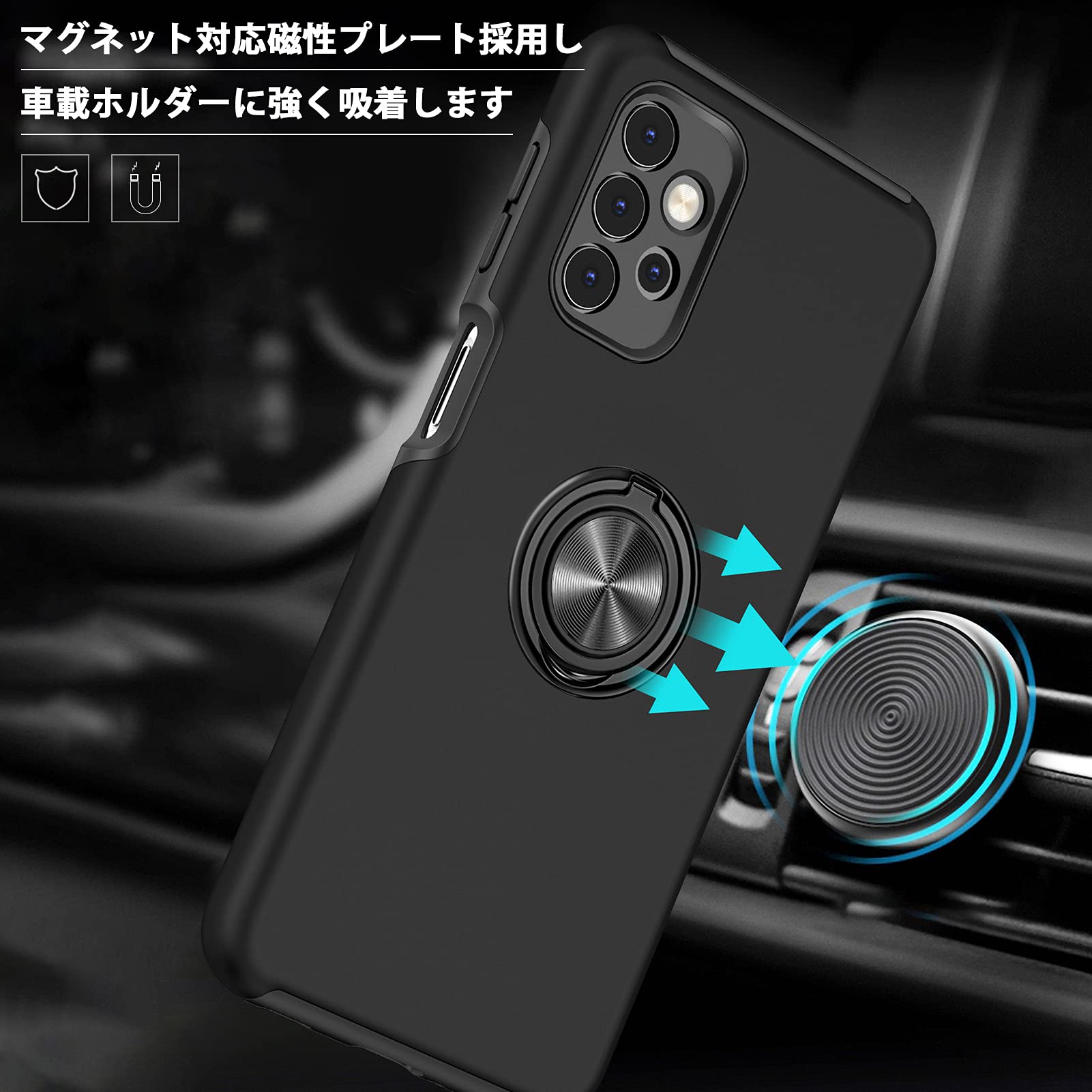 Amazon.co.jp: CQTMYWL 対応 Redmi Note 9S 用の ケース リング 耐衝撃
