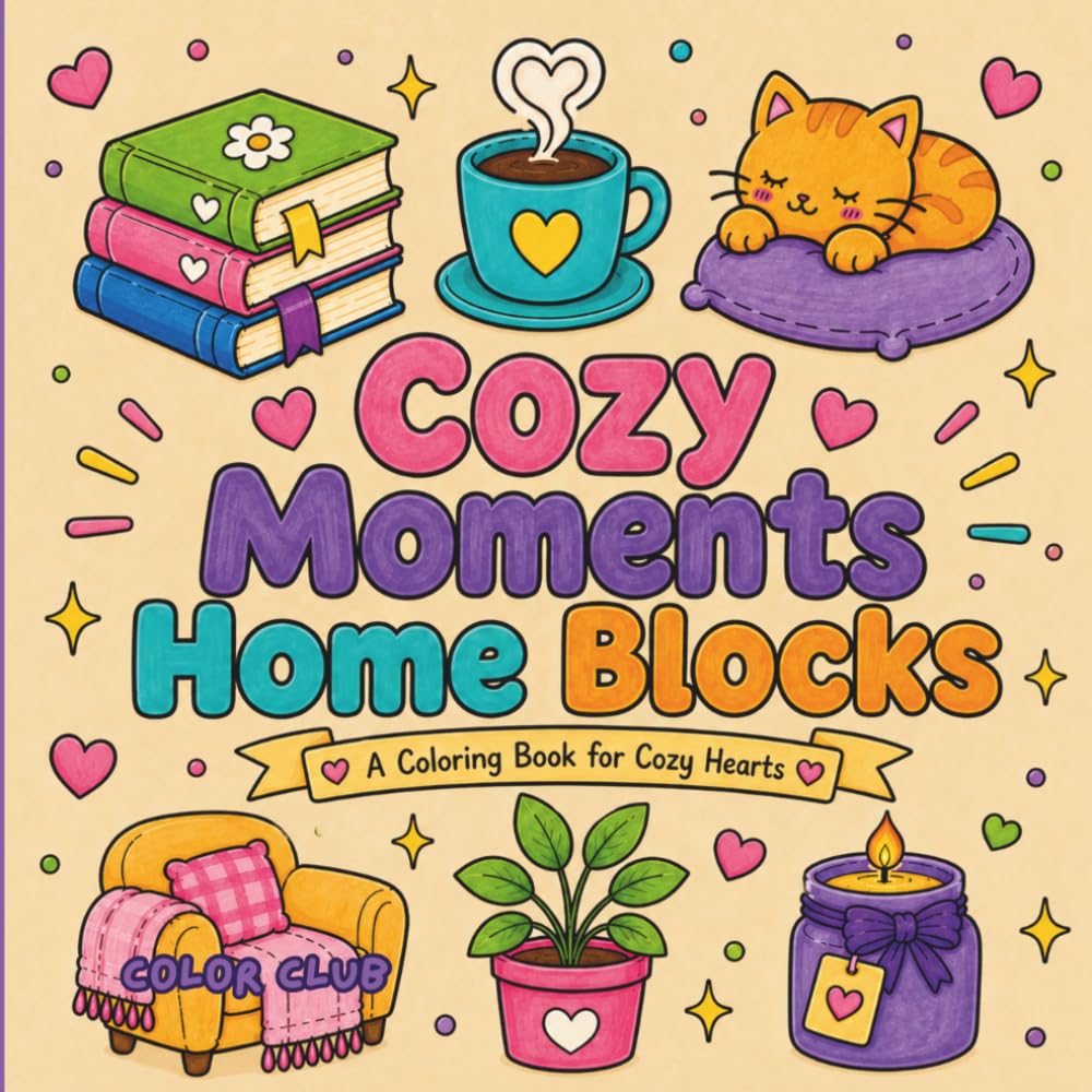 Cozy Moments Home Blocks: A Bold and Easy Coloring Book