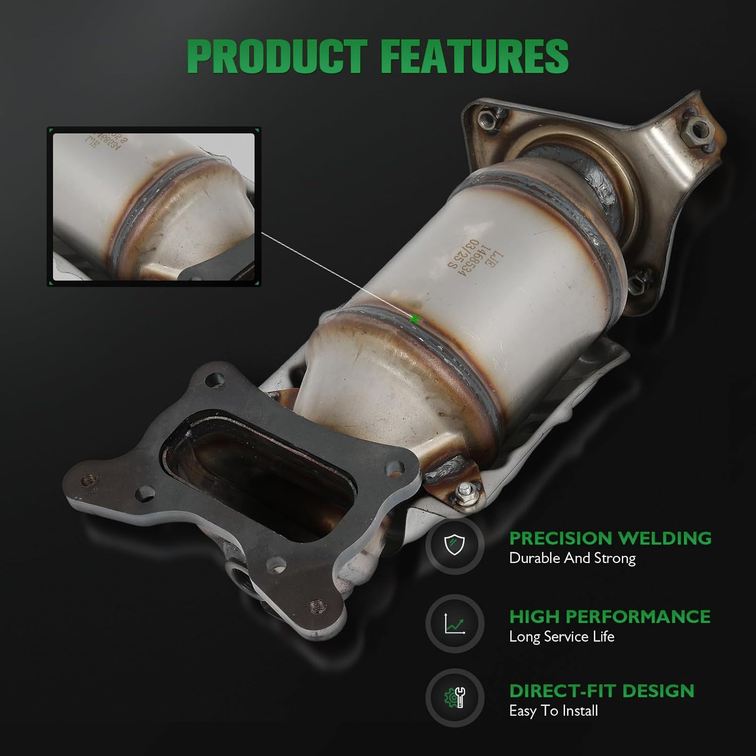 SCITOO 16594 Front Catalytic Converter Fit For Honda For CR-V 2010-2014,2.4L,EPA Compliant