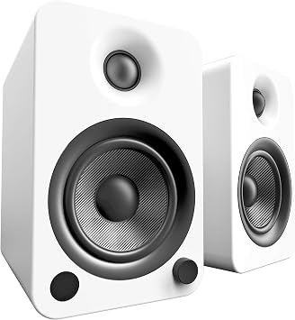 Kanto YU4MW Powered Speakers with Bluetooth and Built-in Phono Preamp | Auto Standby and Startup | Remote Included | 140W Peak Power | Pair | Matte White