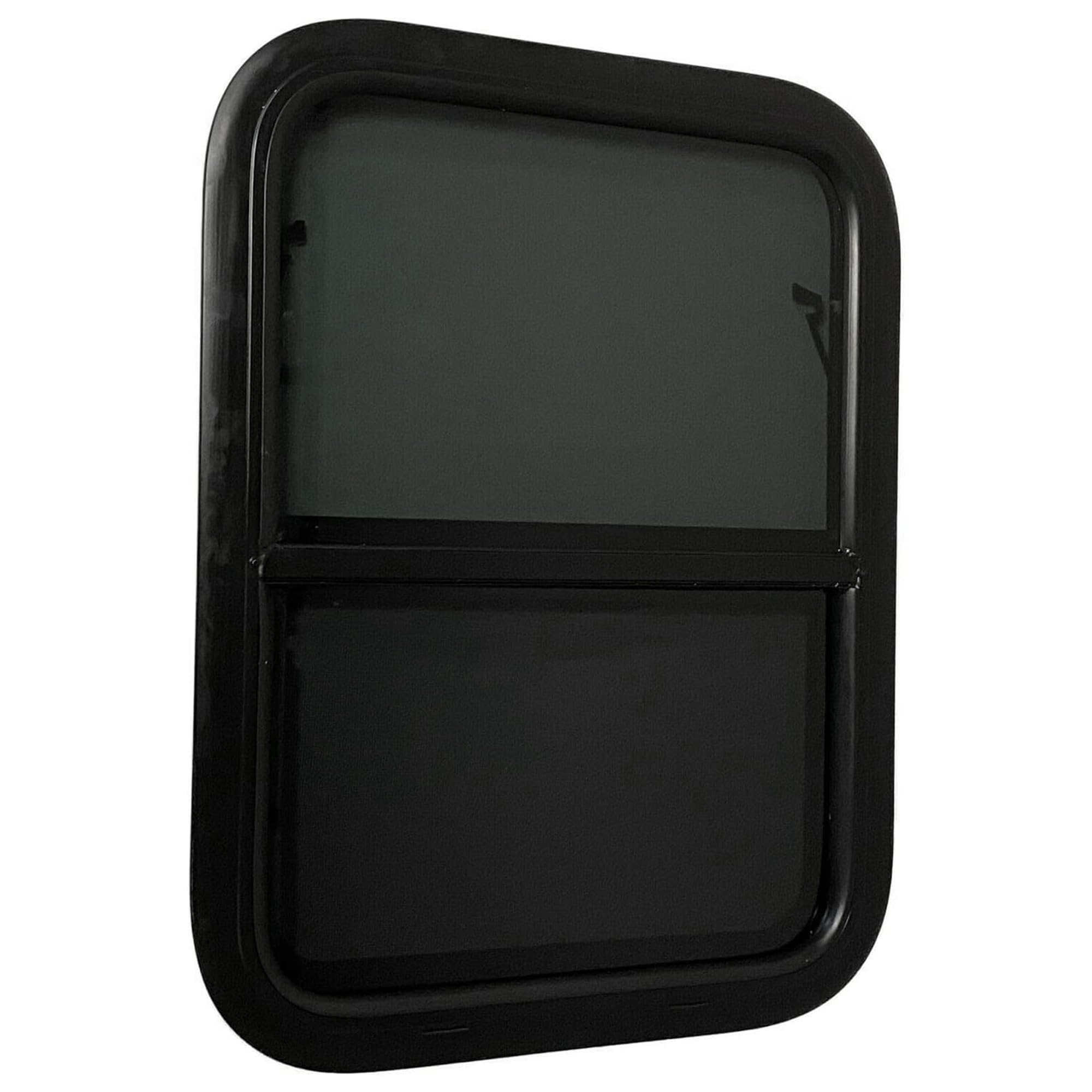 RV Window 18" x 24" - Vertical Slider with Screen & Trim Ring fits 1-1/2" Wall Thickness - Replacement for Campers, Tiny Houses, Trailers (17 3/4" x