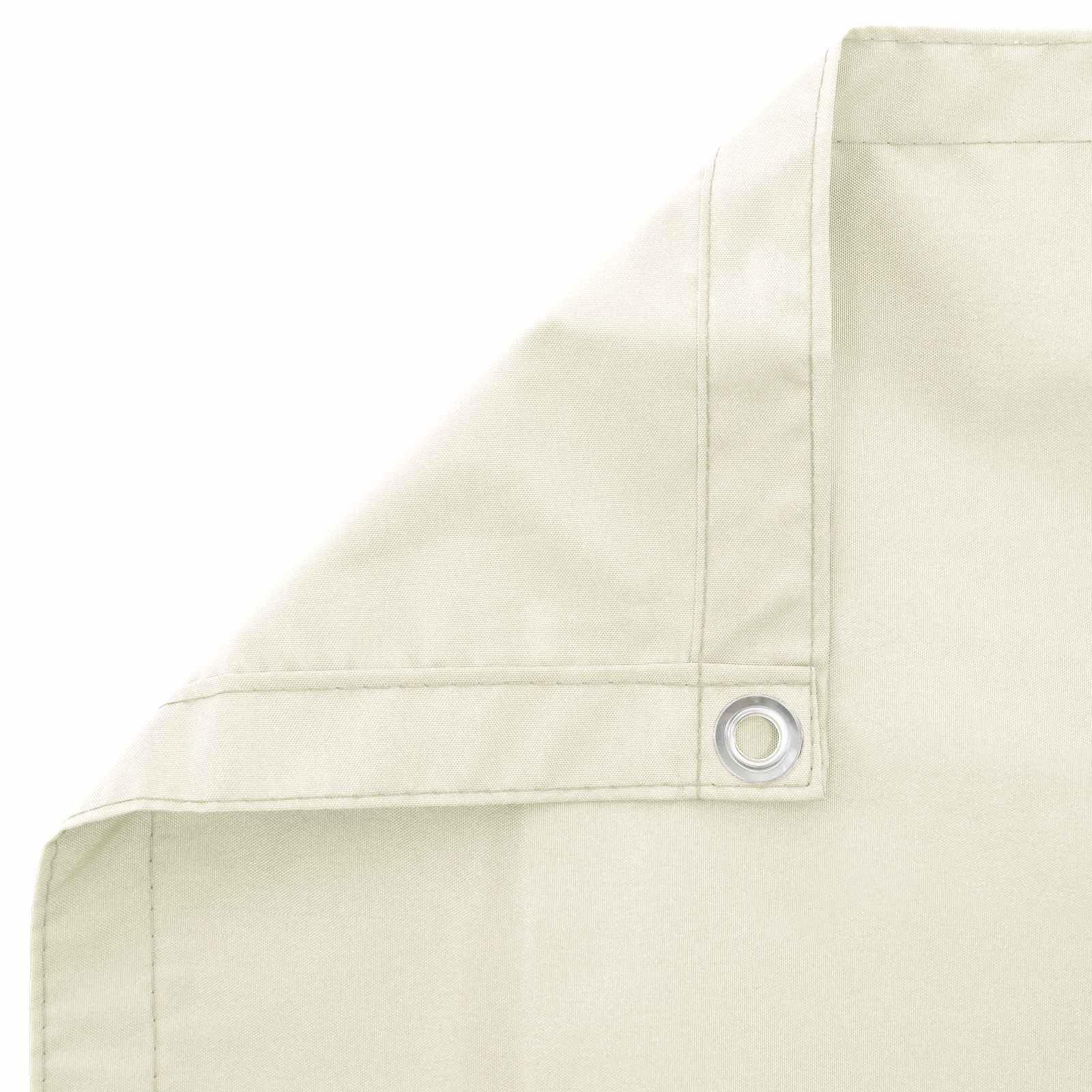 Balkonsichtschutz 1,5 x 15 m Creme, Sichtschutz für Balkongeländer und Gartenzaun, Balkonbespannung aus robustem Polyester-Gewebe mit Ösen und Seil