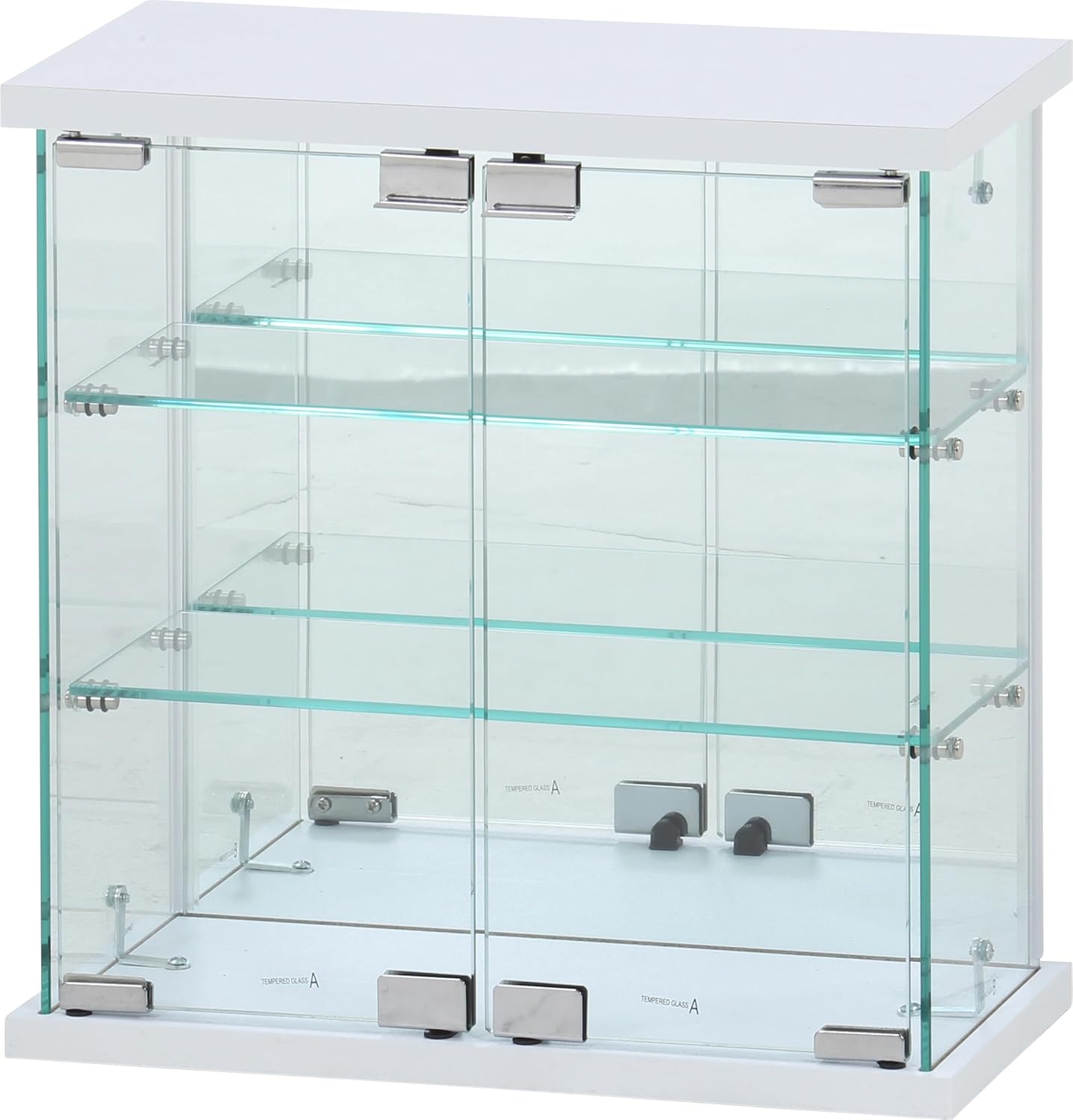 不二貿易(Fujiboeki) Fuji Boeki Tabletop Glass Collection Case, Figure Case, 3 Tiers, Rear Mirror, Width 16.7 x Depth 8.1 x Height 16.7 inches (42.5 x 20.5 x 42.5 cm), White 61087 [Amazon.co.jp Exclusive]