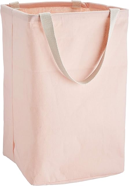 Amazon Basics Fabric Storage Bin - Tall Cube, Dusty Pink