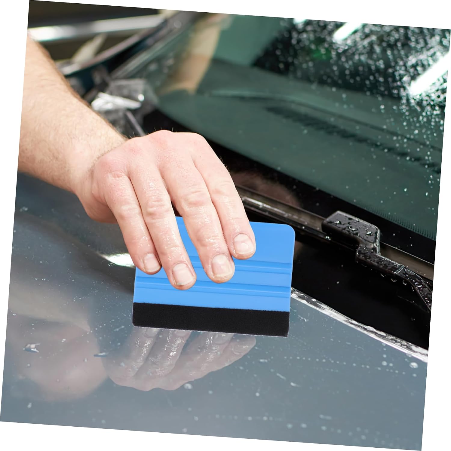 28pcs Car Window Tinting Tools Kit for Automotive Films Plastic Scraper Felt Edge Squeegees for Easy Installation and Wrapping Curved
