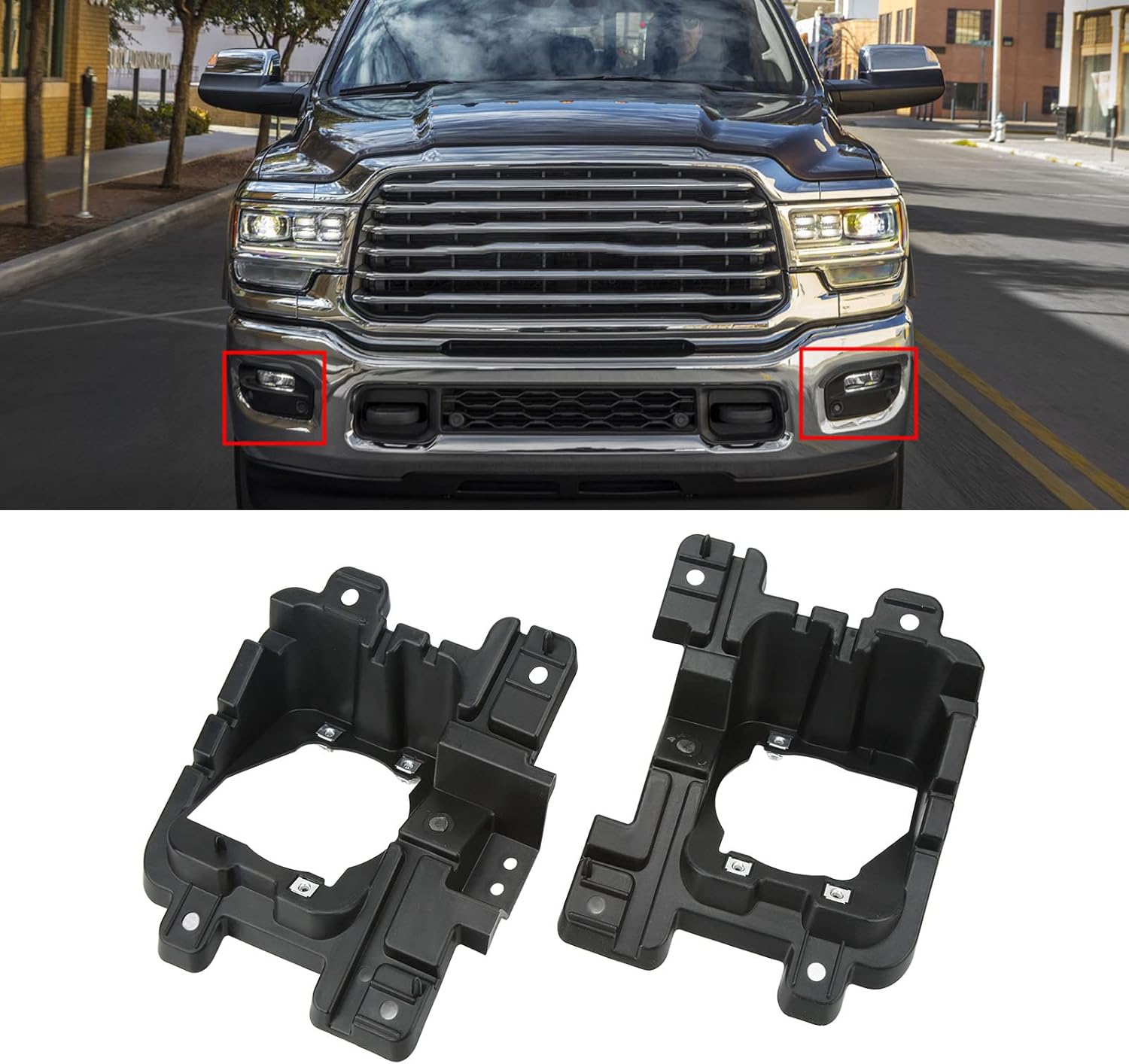 Front Fog Light Bracket, 2PCs Upgrade Appearance Anti Scratch 68449383AA Easy to Install Fog Light Mount for Car