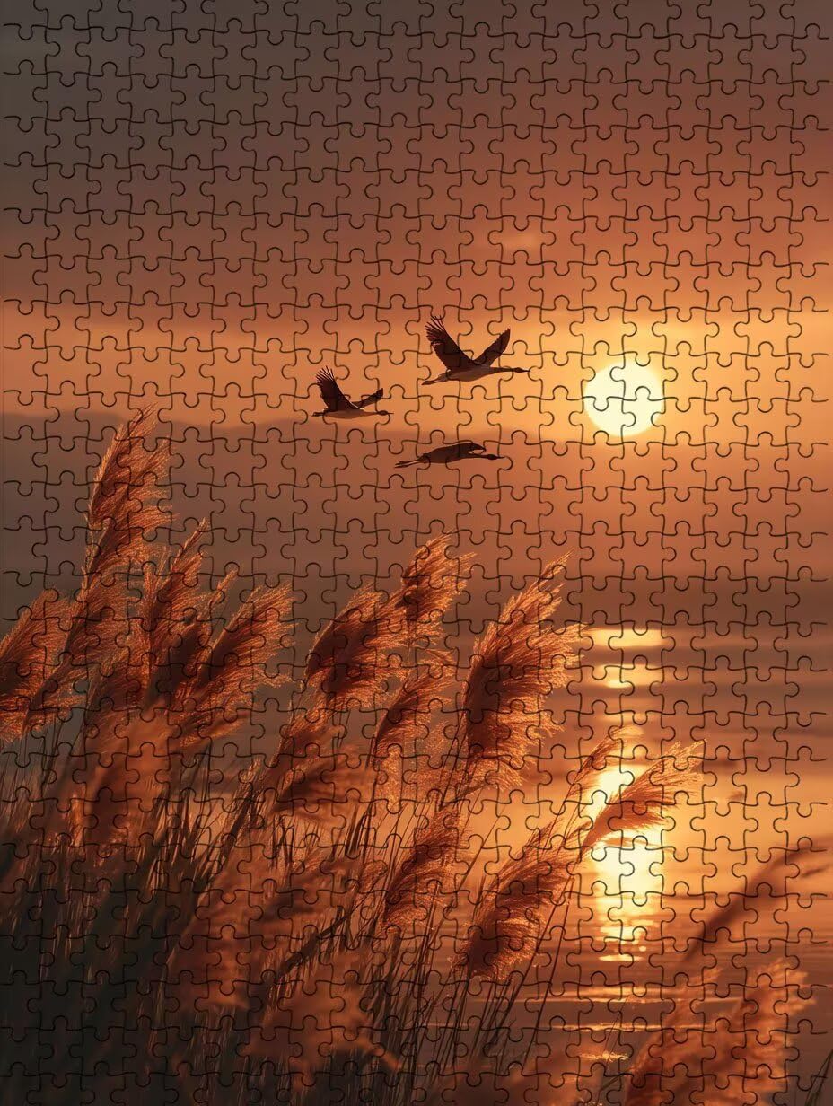 Puzzle 6000 para Adultos, El Atardecer De Los Arrozales, Clásicos YHPGL7186