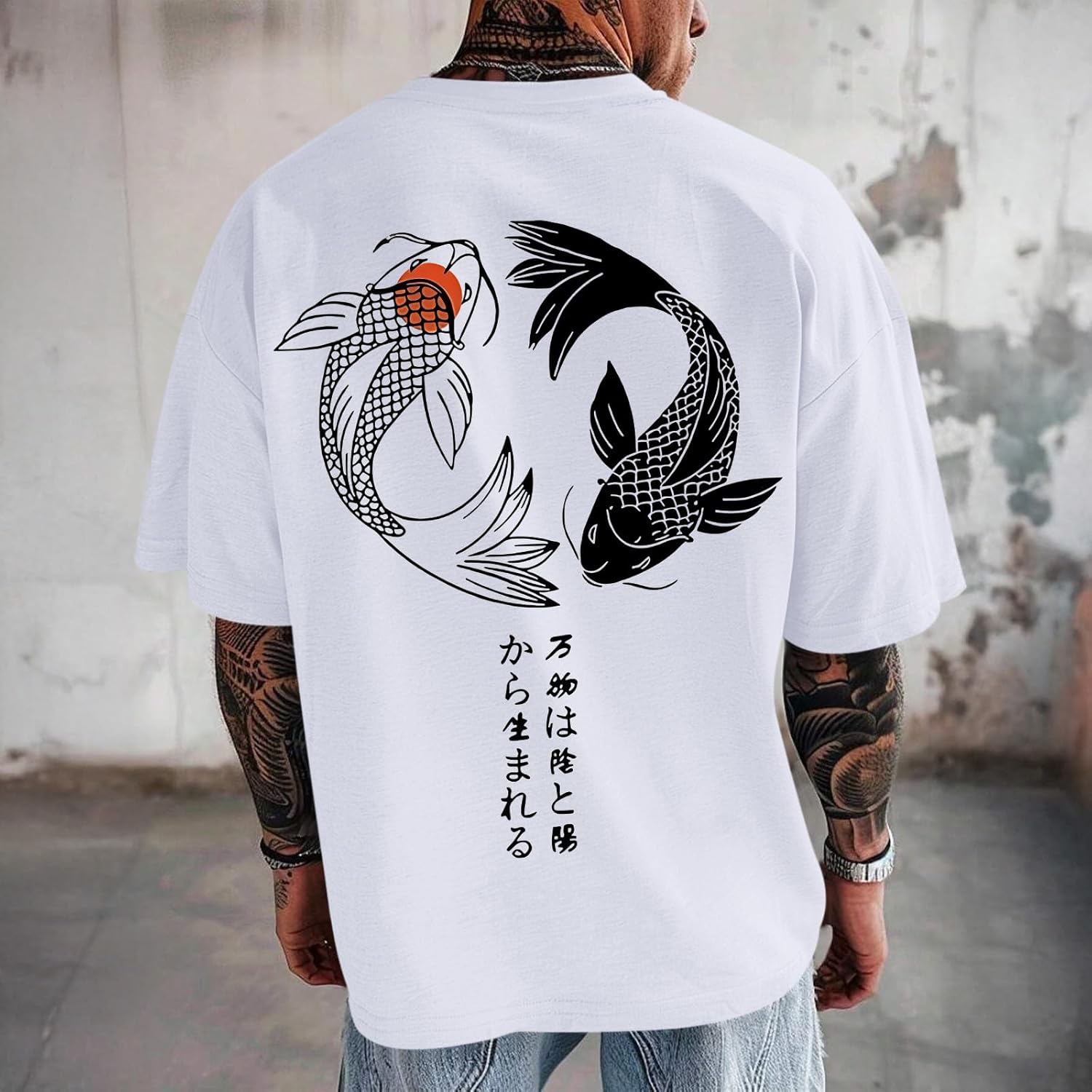 Oversized Graphic Tshirts for Men Japanese Streetwear Shirts Vintage Harajuku T Shirts Drop Shoulder Designer Tees - Image 2