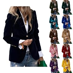 Velvet Blazer Women Long Sleeve Open Front Cardigan Business Casual Suit Jacket Work Office Dress Coats Outerwear