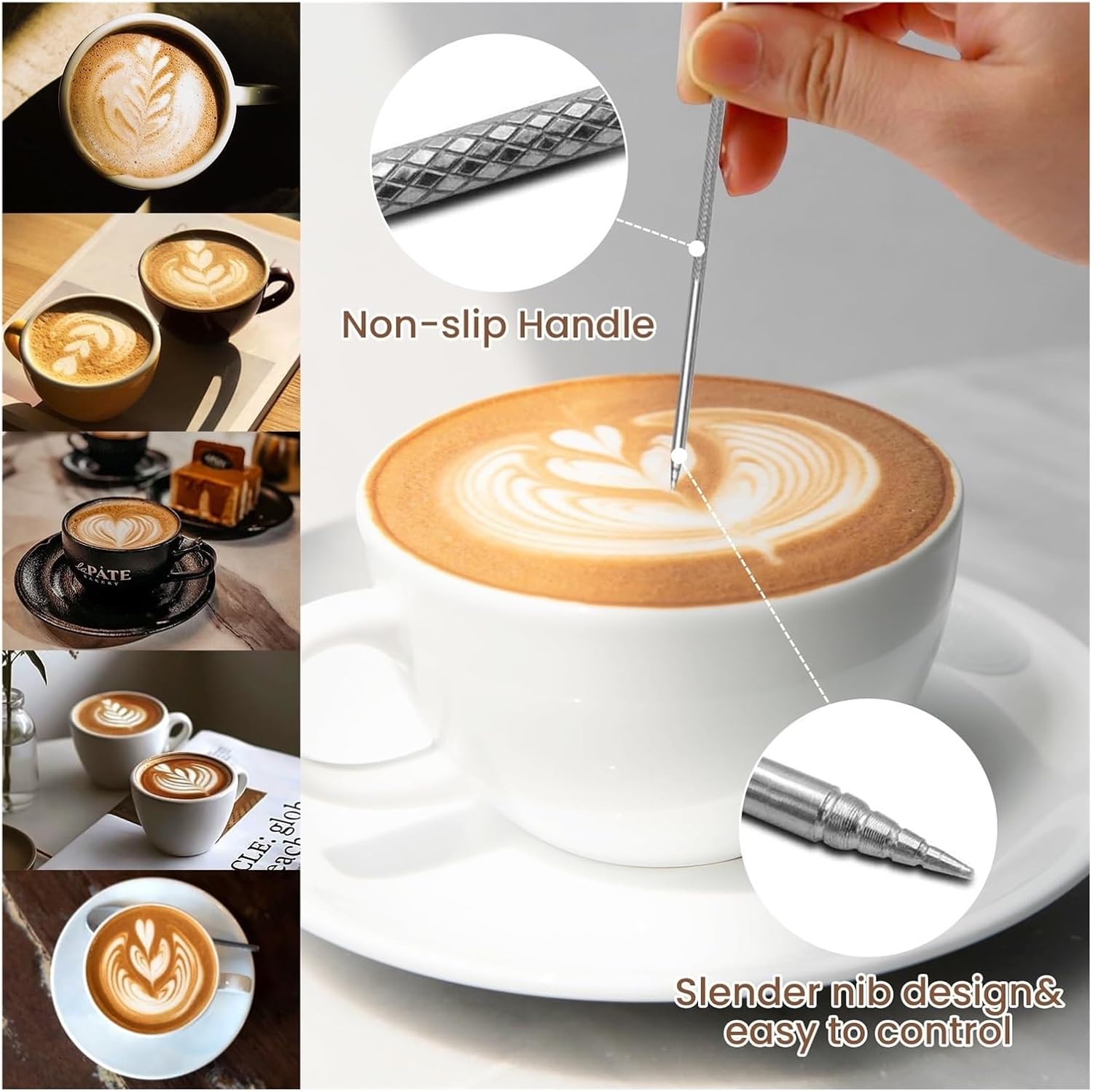 350ml Stainless Steel Milk Frothing Pitcher Frother Cup Coffee Cappuccino Latte Art Barista Steam Pitchers Jug(C)
