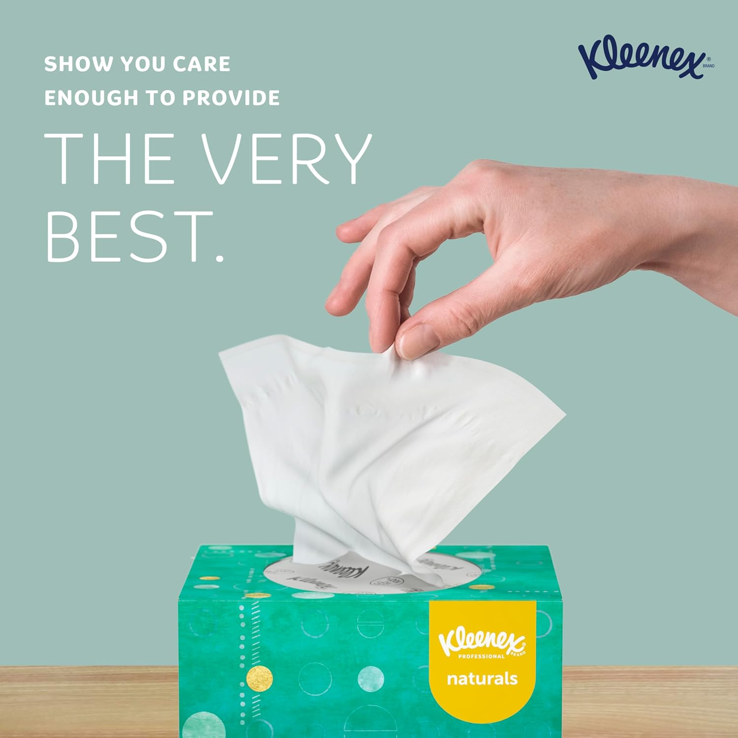 Kleenex Professional Naturals Facial Tissue with Plastic-Free Eco Packaging, Bulk (56027), 2-Ply, White, Upright Cube Boxed Format, Designed for Business (90 Tissues/Box, 36 Boxes, 3,240 Sheets/Case)