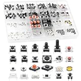 QTEATAK 240 Pcs 24 Value Micro Momentary Tactile Push Button Switch Tact Assortment Kit