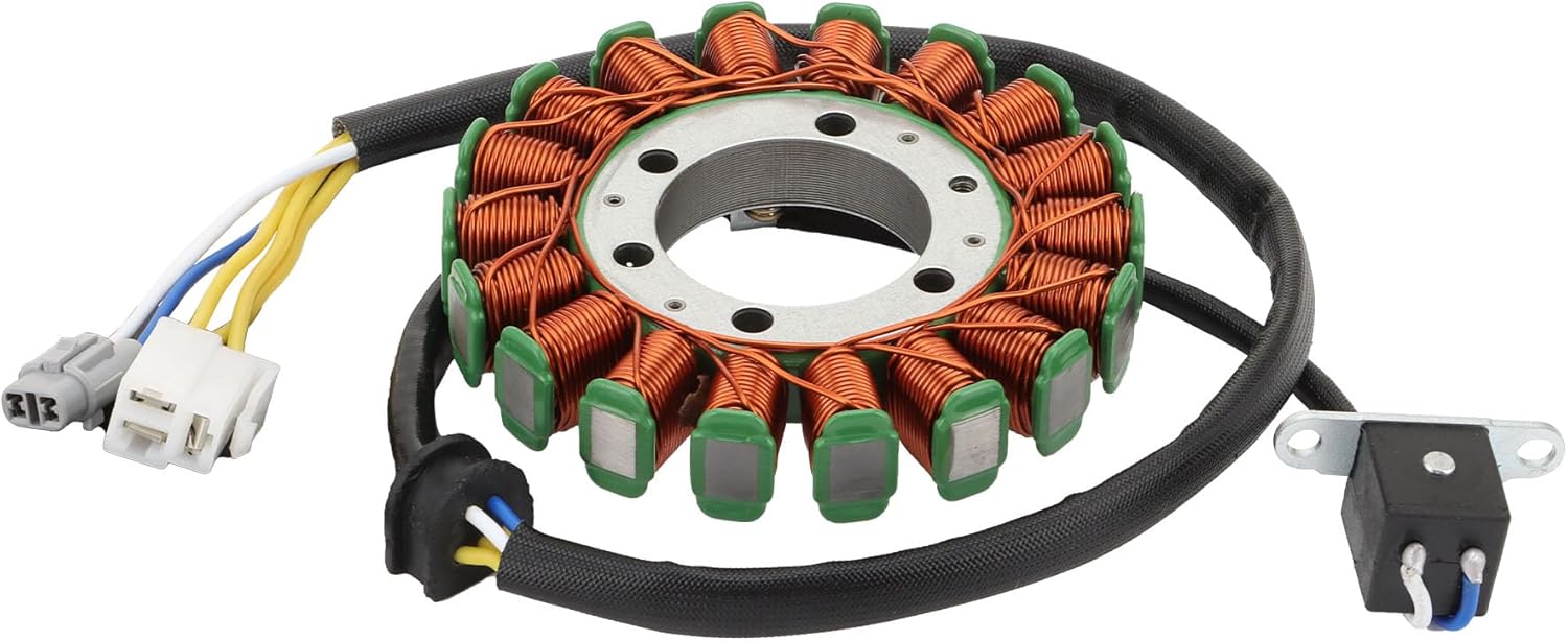 GOOFIT 18 Coil 5 Wire Generator Magneto Stator Ignition Coil Replacement for LTR450 LT-R450 Quad Racer 2006-2011