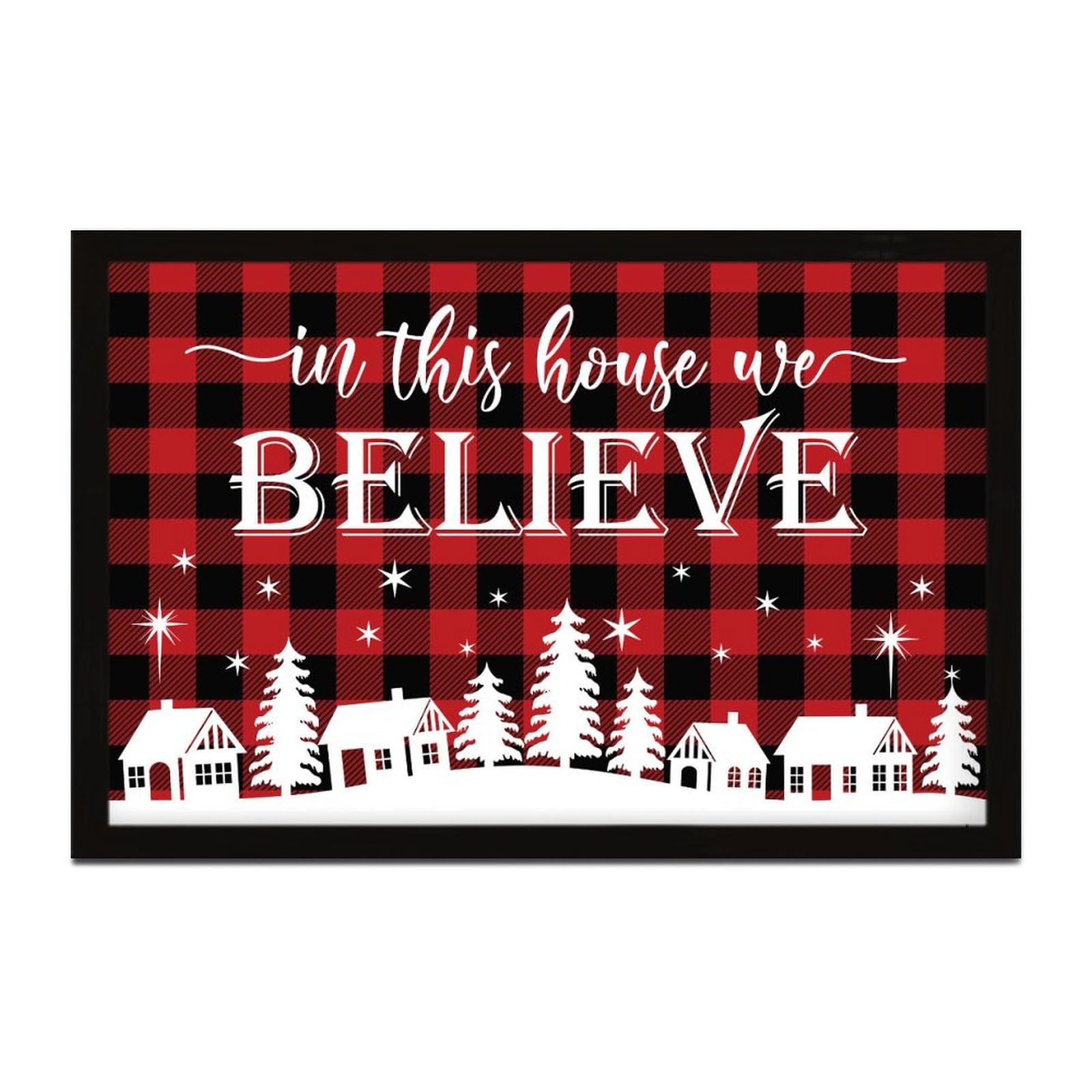 Décoration murale personnalisée pour porche et scène de Noël en bois