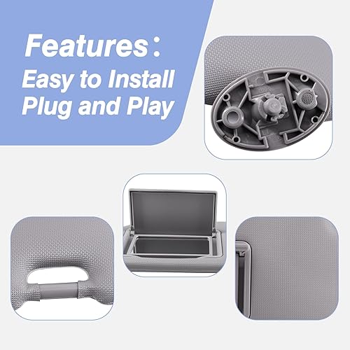 Miniatura 5 de CULMKARI Parasol gris para Toyota Corolla 74320-02B21 74310-02K91 2014-2017 lado izquierdo del conductor