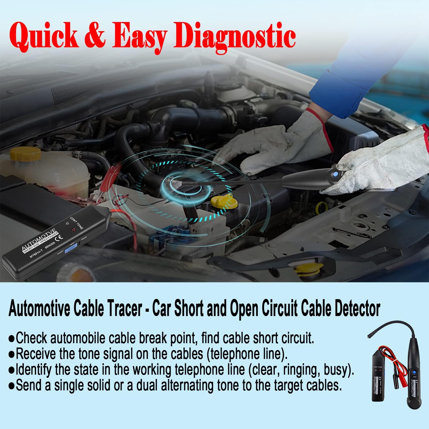 Automotive Short and Open Circuit Finder & Automotive Brake Fluid Tester Pen