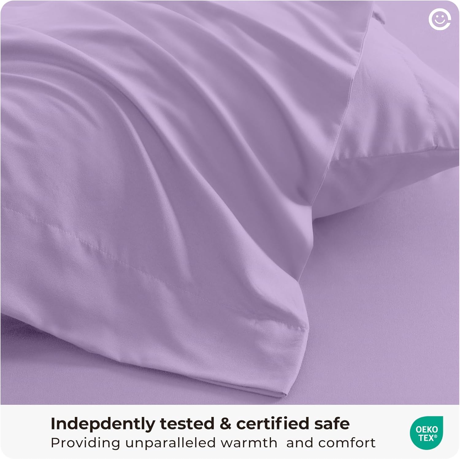 Loyalberry Cal King Size 4 Pieces Sheets Set - Deep pocket to 16''- Soft Comfy Breathable & Cooling Bed Sheet Set - Hotel Luxury Bedding-Easy Care Microfiber Bedding Set (Light purple,California King)