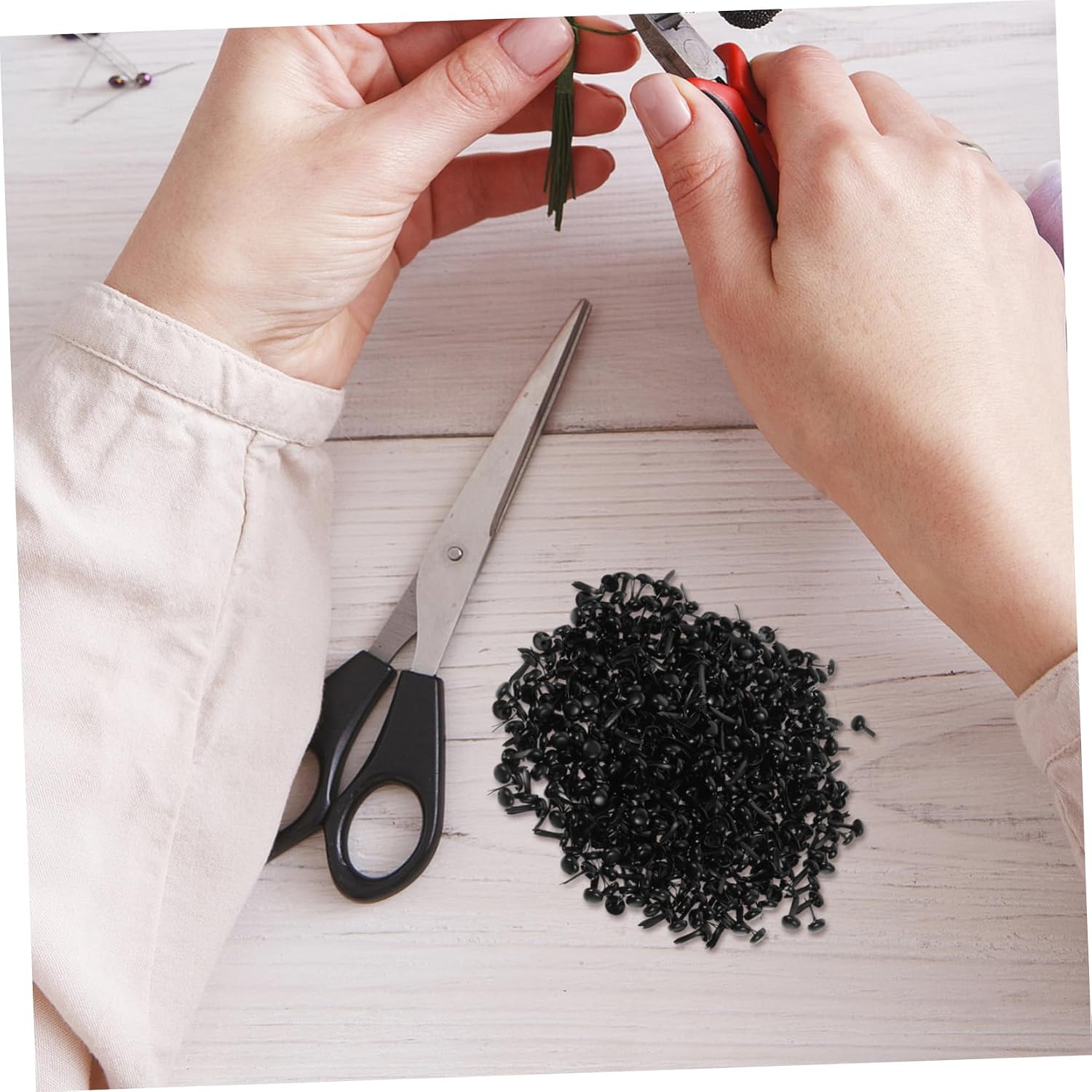 Artibetter 500pcs Mini Brads Paper Fasteners for Crafts Decorations Scrapbooking and Card Making Black Sturdy Iron Clips for Precision Crafting