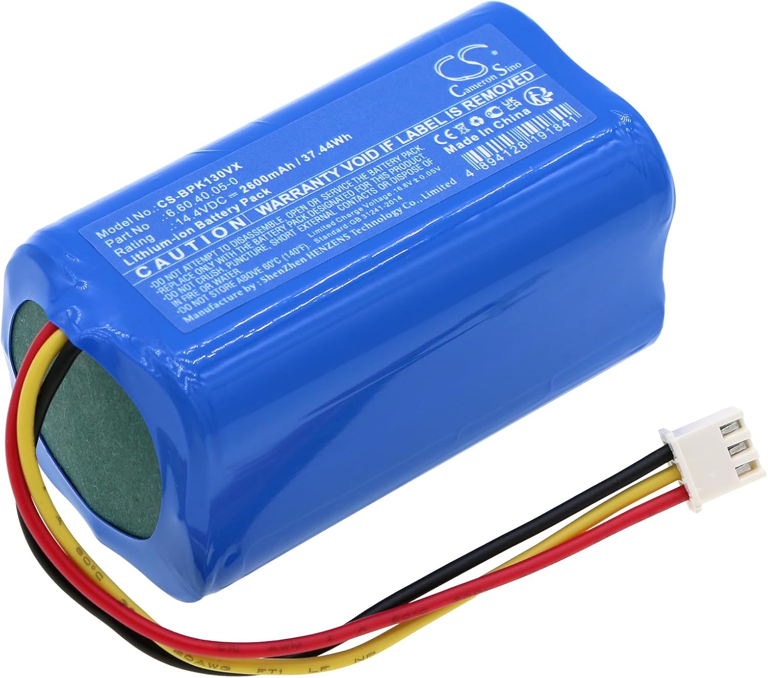 2600mAh Cameron Sino Battery for Blaupunkt Bluebot XEASY, BPK-VCBB1XB, BPK-VCBB1XBN, BPK-VCBB1XVB, BPK-VCBB1XVN, BPK-VCBB1XVW PN: 6.60.40.02-0, 6.60.40.05-0