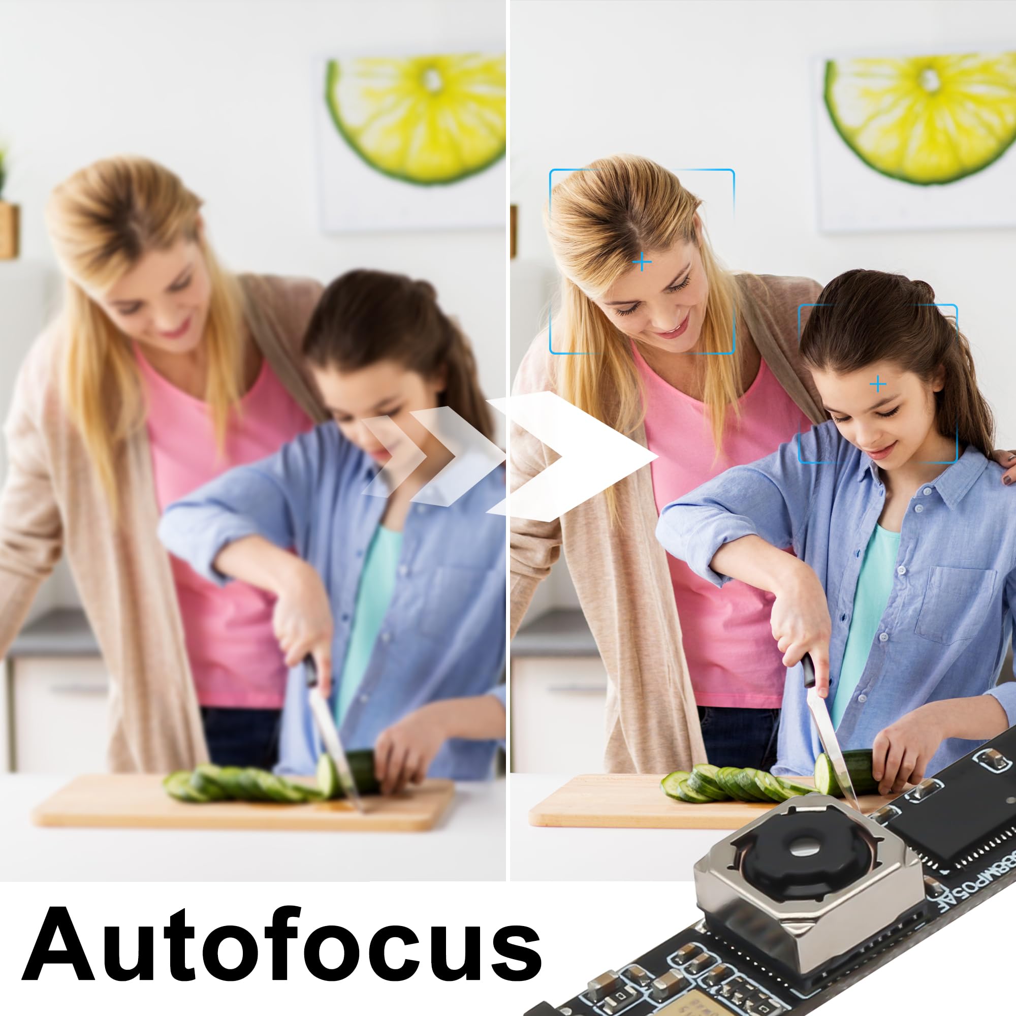 Svpro Telecamera USB autofocus 8 MP con microfono per computer UVC USB2.0 Mini webcam Board