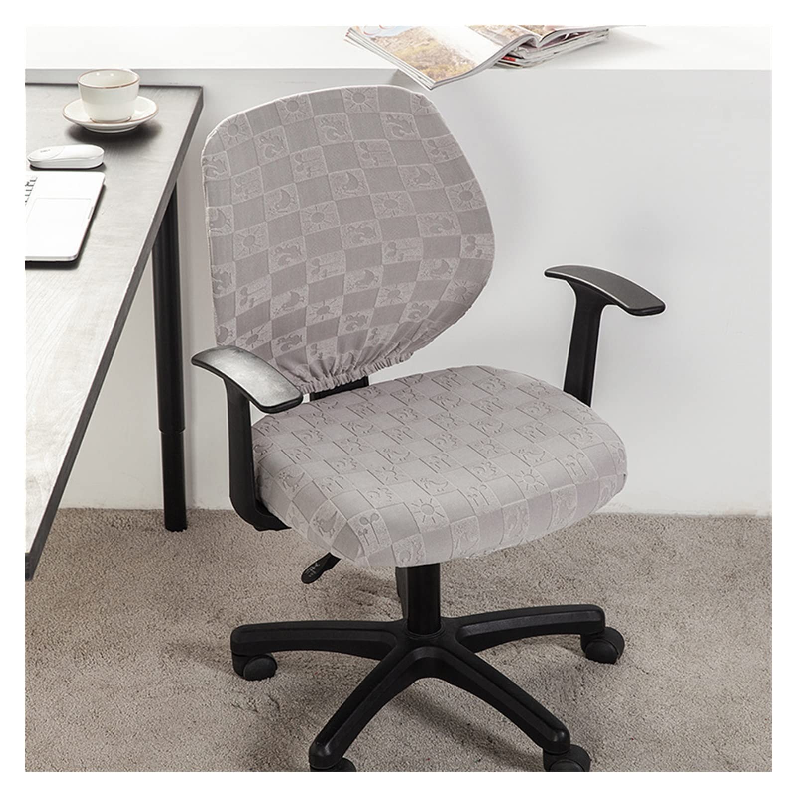 Cubierta de Silla de Oficina Universal Sillón de Silla de Silla de Silla Estiramiento de la Silla de la computadora Funda Protectora de Asiento extraíble Decoración del hogar Fundas sillas