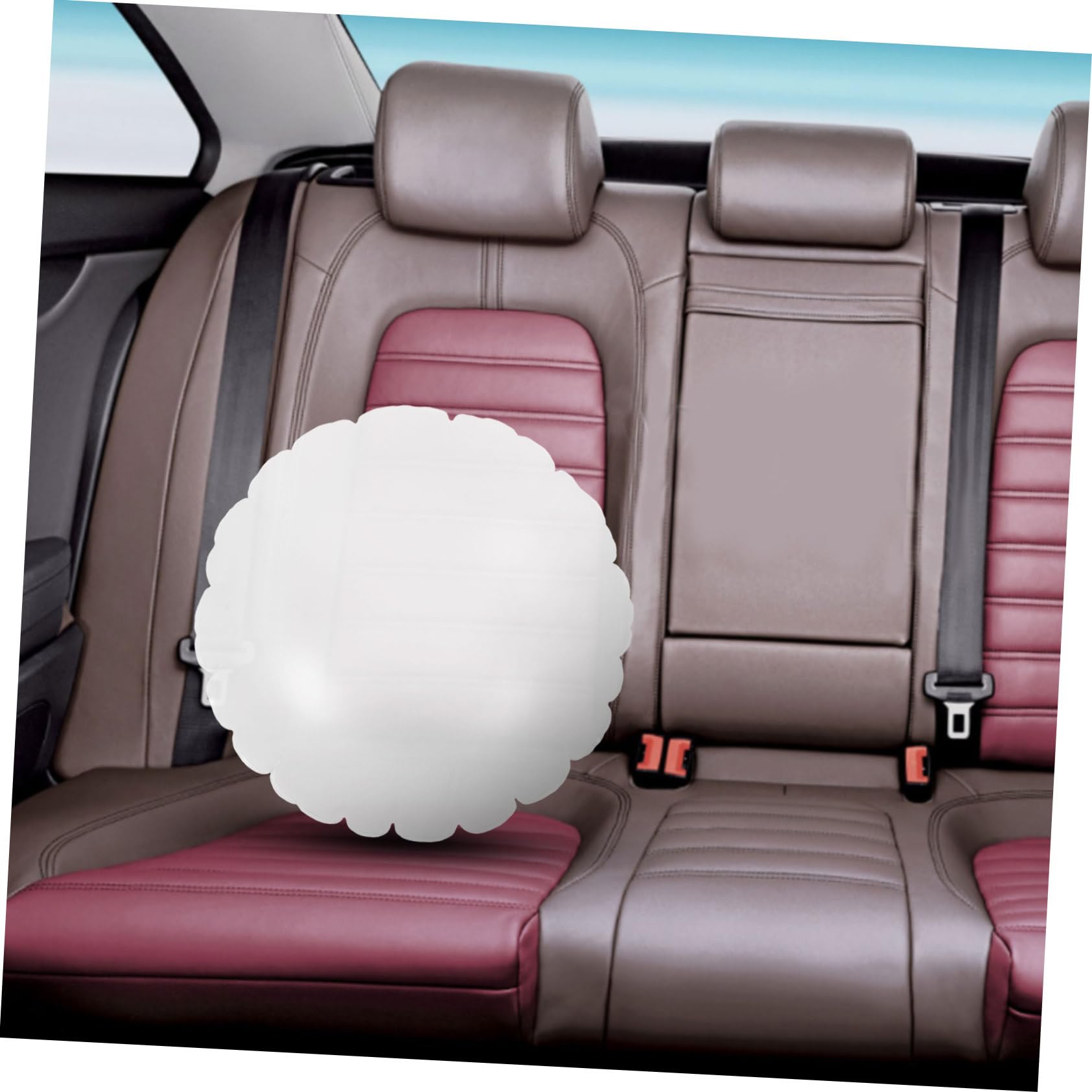 Cabilock 4pièces Coussin Gonflable Transparent pour Camping Et Voyage pour Canapé Et Siège Auto Confort Optimal pour Cou Compact Et Portable