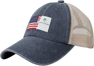 Vintage Flag of Federal Heights, Colorado and America Baseball Cap for Men Women Low Profile Washed Cotton Mesh Trucker Hat