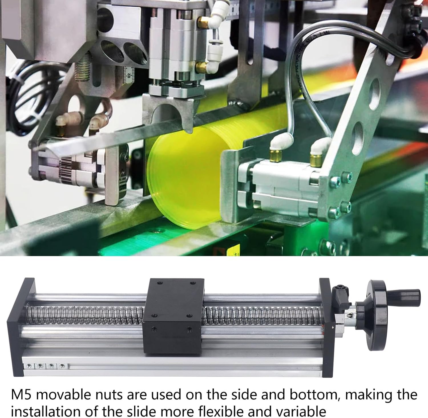 KIMISS Linear Stage Actuator 200mm Stroke Manual Ballscrew Linear Rail Slide Stage with Handwheel Professional Accessories, KIMISSiy5z4rbqfe