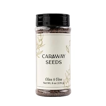Olive & Vine Ground Caraway Seeds, Earthy Flavor, For Baking & Cooking, Rich Tradition, Authentic Taste, For Global Recipes 8 Ounce