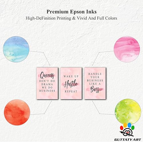 Miniatura 5 de Arte de pared de oficina, 3 paneles, arte de pared motivacional, citas inspiradoras, arte en lienzo para decoración de pared de oficina en casa,