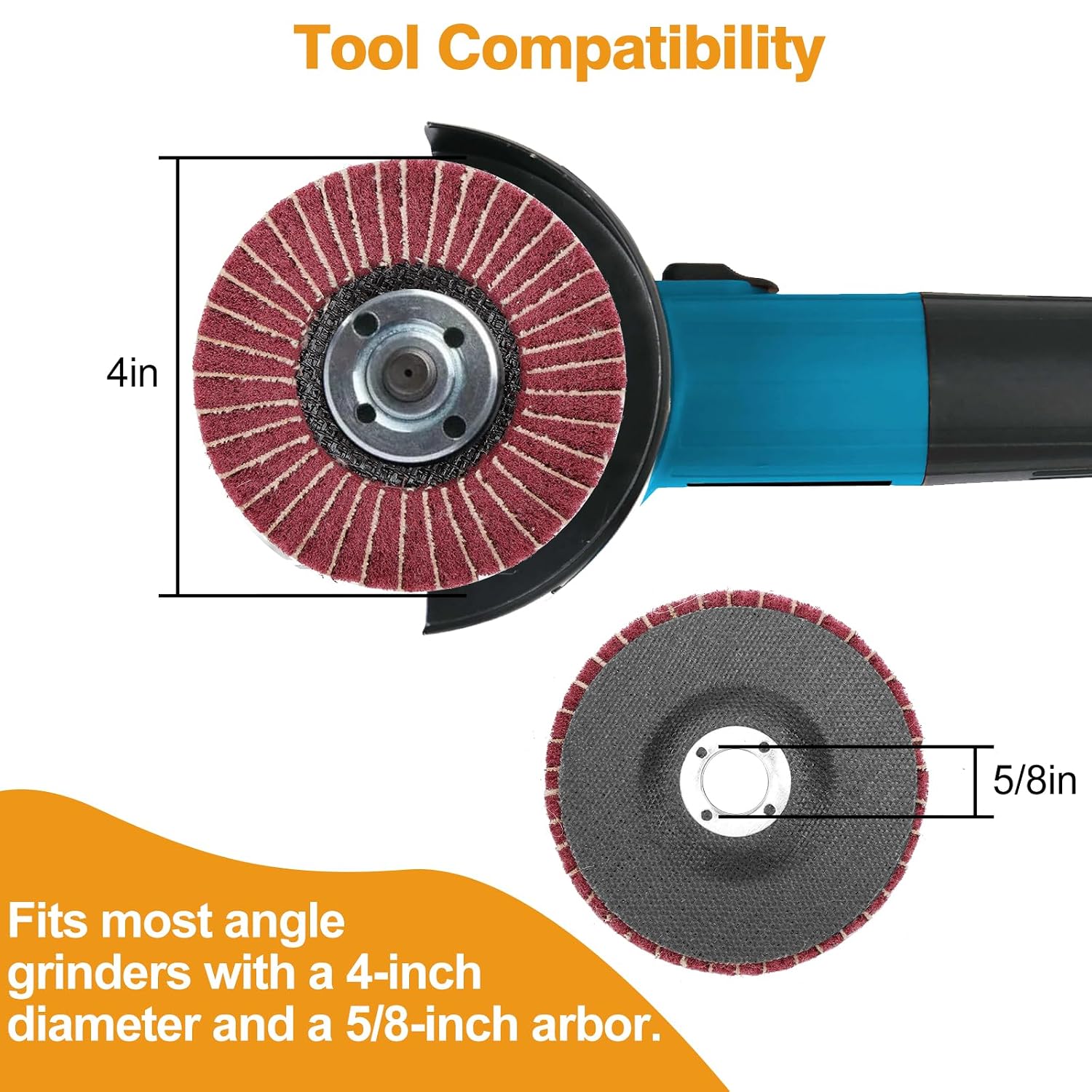 20 PCS 4 Inch Polishing Grinding Wheel Kit, Nylon Fiber Flap Disc 120/180/240/320 Grit, Nylon Fiber & Wool Felt Polishing Wheel, Sanding Sponge 80/120/180 Grit, Buffing Compound