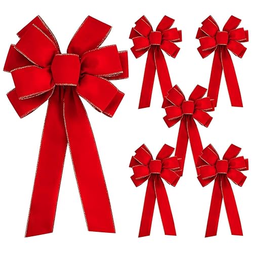 Iceyyyy 6 PCS Large Christmas Bow - 30.7" x 10.6"