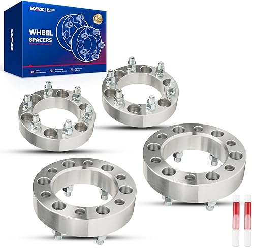 Vista 410 de KAX Espaciadores de rueda de 0.236 x 5.315 in, espaciadores de rueda centrados de 2 pulgadas y 6 lengüetas para F-15-0, Expedition, Mark LT, Negro