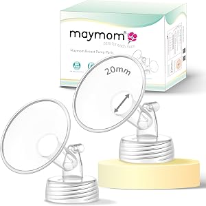 Maymom Wide Neck Pump Part for Spectra S1/S2 Pumps; Incl Wide Mouth Flange; Not Original Spectra Flange; Replaces Spectra Shield (20 mm Two Flanges)