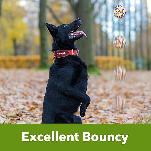 Miniatura 6 de 10 pelotas para perro, pelotas de tenis indestructibles para perros, pelota de perro duradera para masticadores agresivos, pelota interactiva para