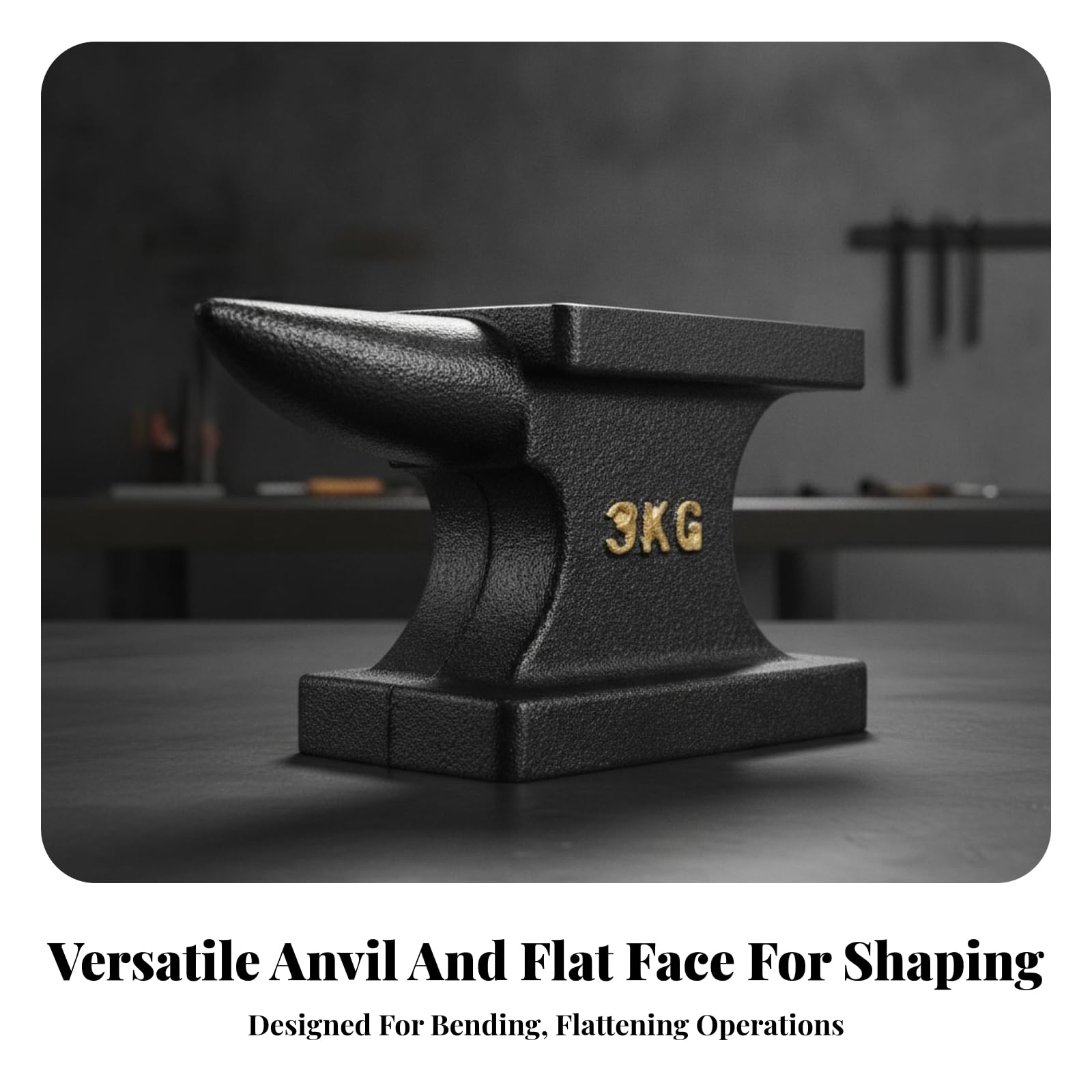 Stabil Schmiede | rostbeständige Oberfläche, schwer, Schmiede, für Werkstatt, Garage, 1.5KG