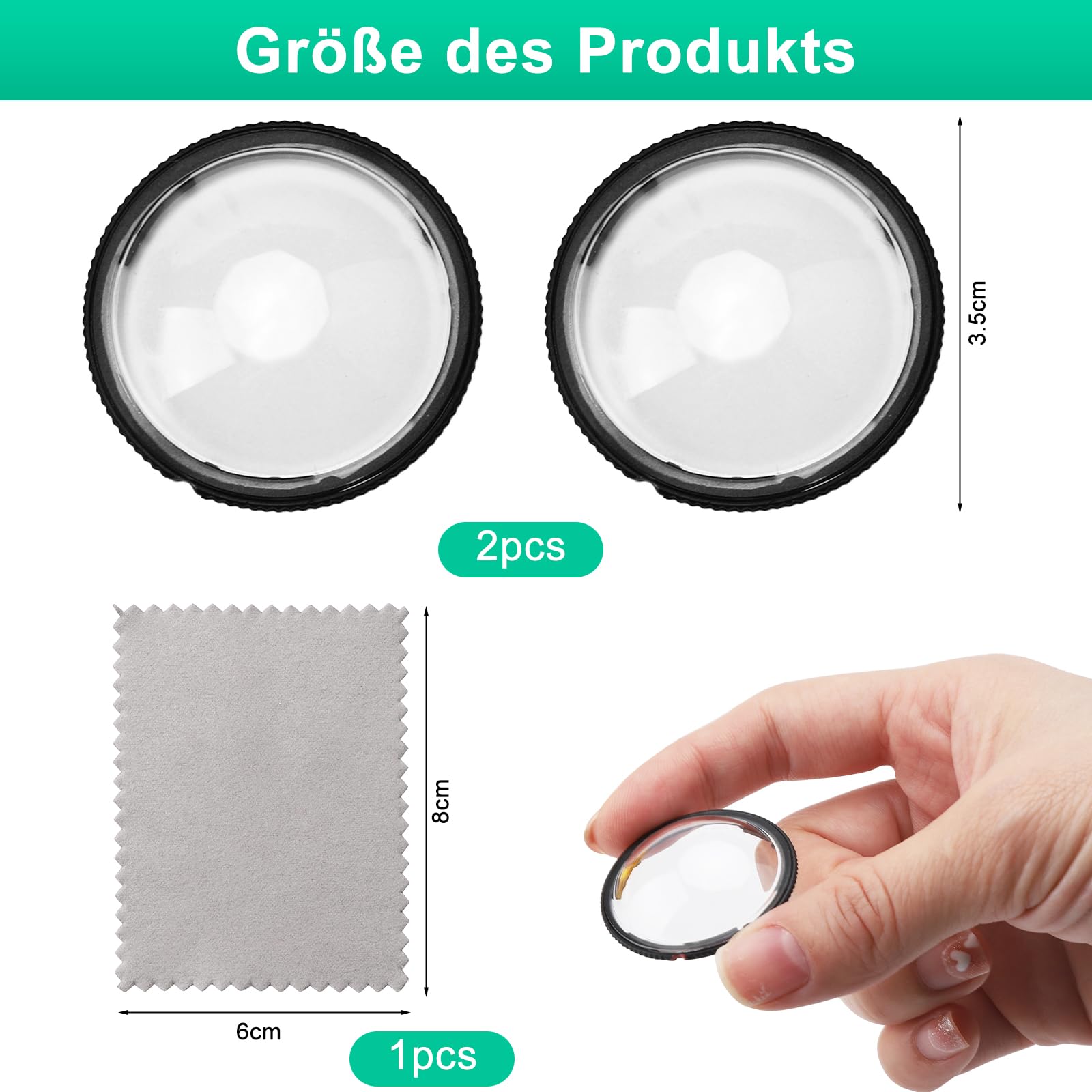APOMOONS 2 Pezzi Custodia Protettiva Girevole per Obiettivo Protezione Lenti Standard Compatibile con Insta360 X4 - Copertura Perfetta E Resistente Ai Graffi con Panno di Pulizia