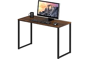 SHW Home Office 32 Inch Wide Computer Walnut Wood Desk