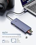 USB C Moniteur double station d'accueil, 10-in-1 USBC Adaptateur multiport Hub Dock avec double 4K HDMI, Ethernet, 100W PD, 3 USB 3.0 Ports, SD/TF Lecteur de cartes, pour Dell/HP/Lenovo/MacBook